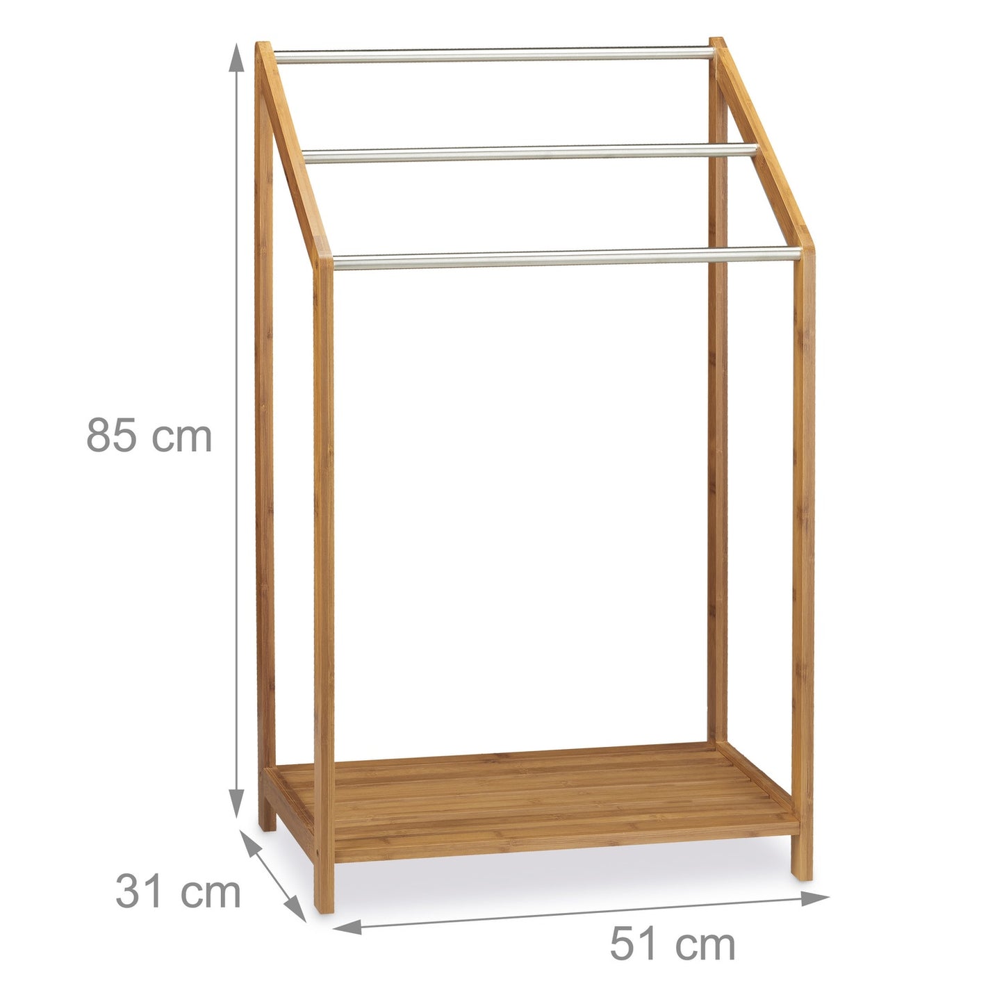 Towel hanger bamboo 3 bars