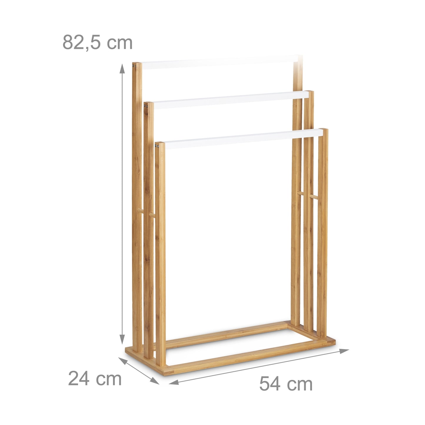 Towel hanger bamboo 3 bars