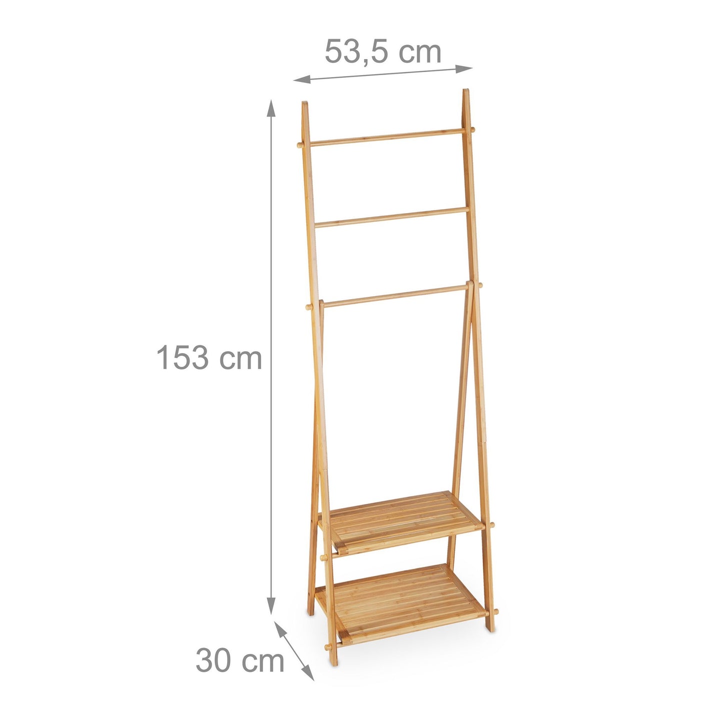 Towel hanger bamboo 3 bars