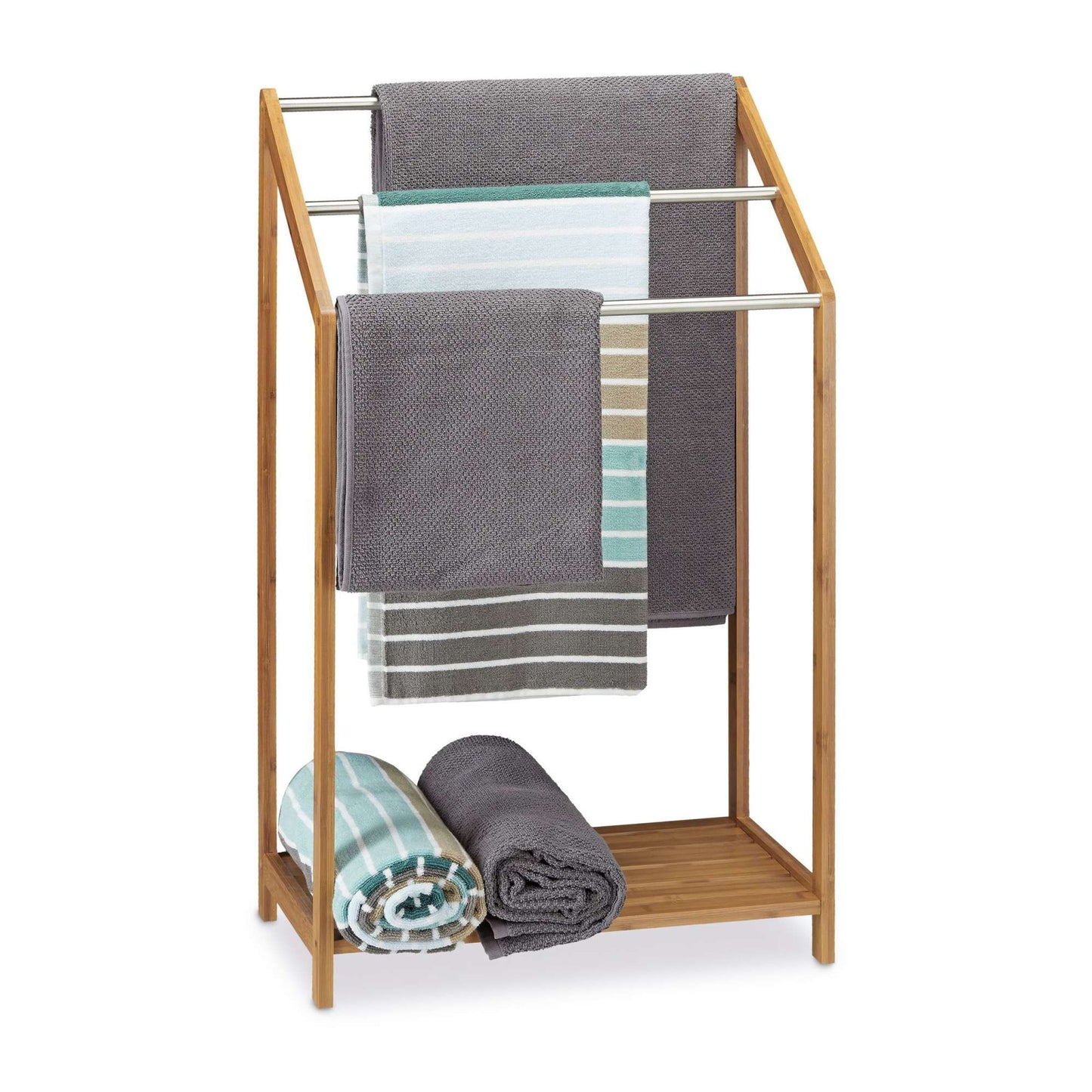 Towel hanger bamboo 3 bars