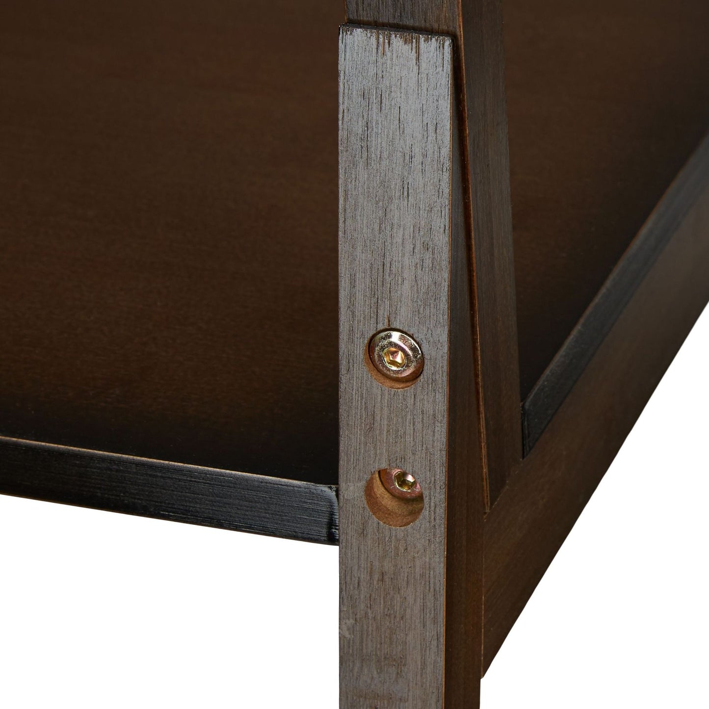 Towel hanger bamboo dark brown