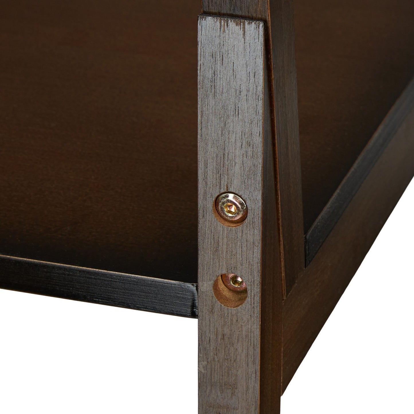 Towel hanger bamboo dark brown