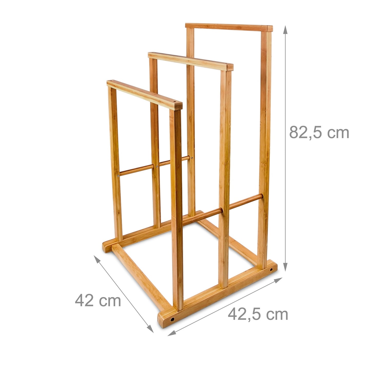 Towel hanger bamboo three bars