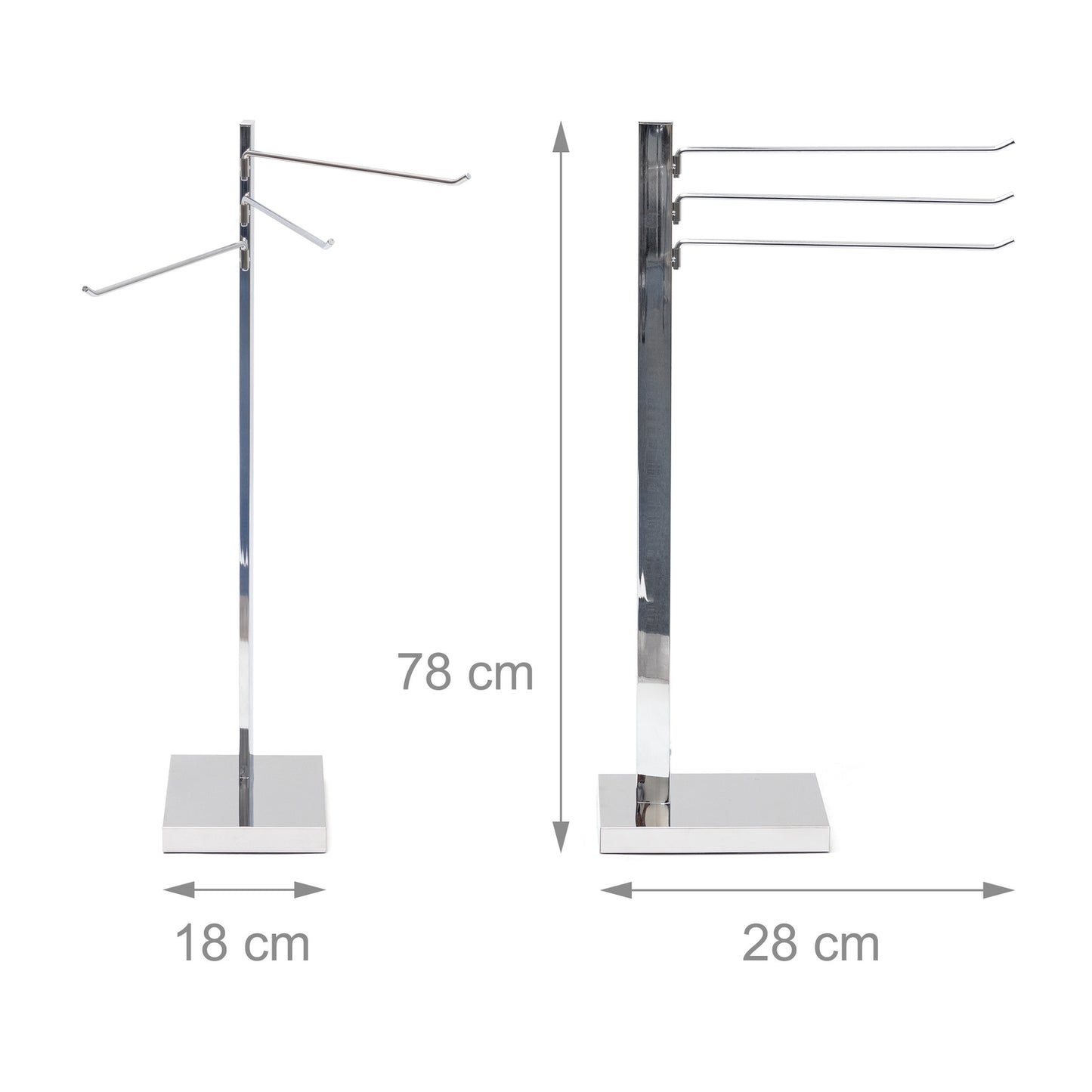 Towel hanger in chrome