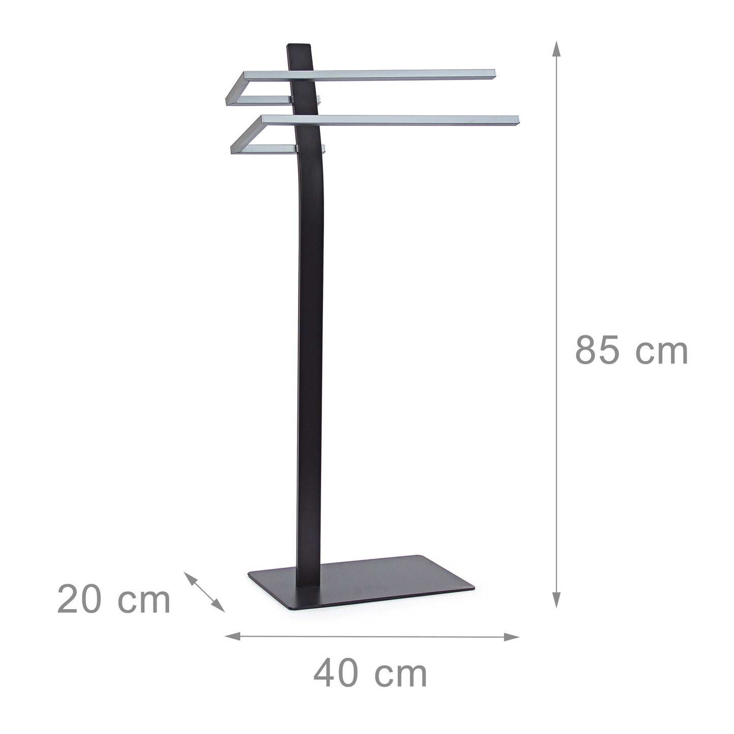 Towel hanger in stainless steel