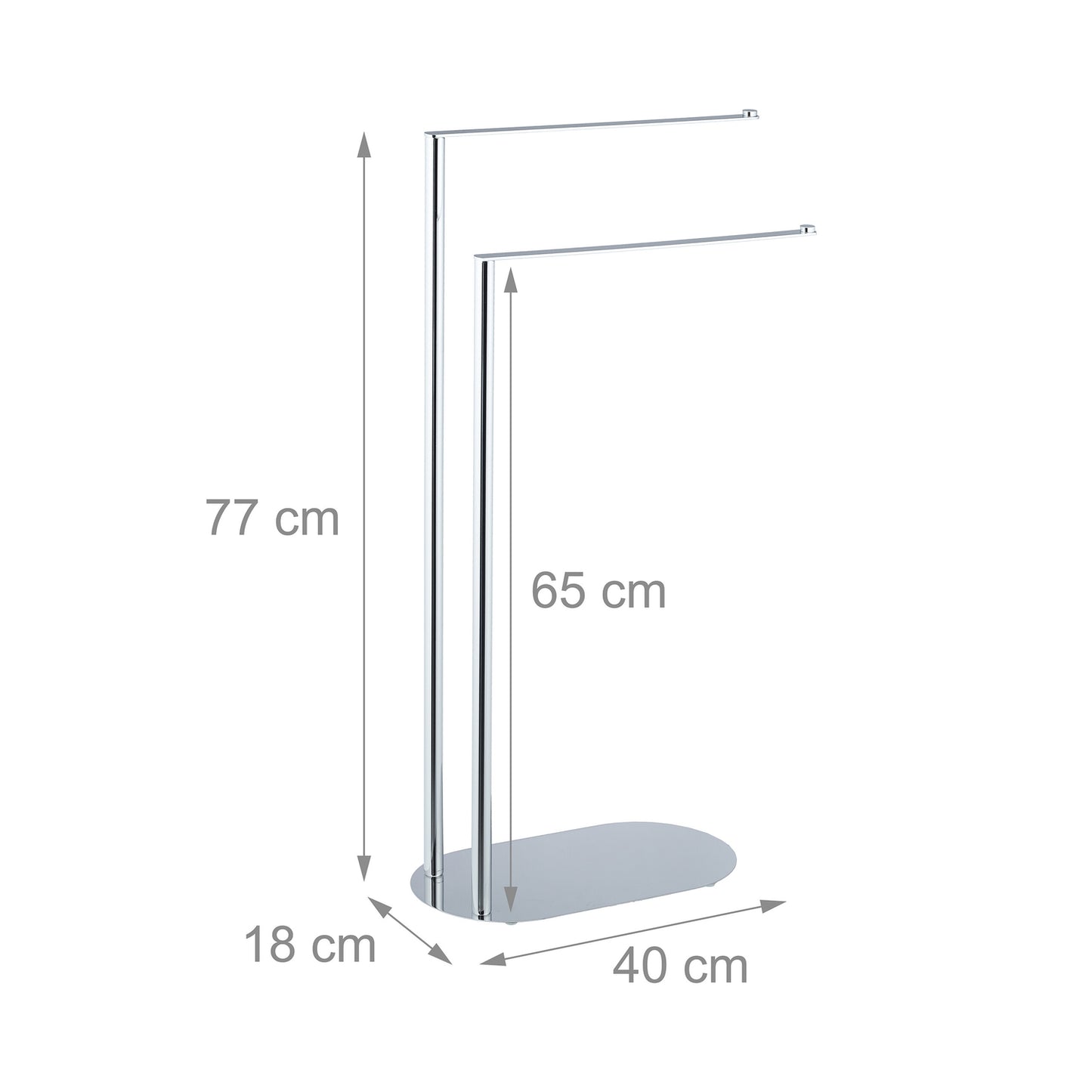 Towel hanger with 2 bars