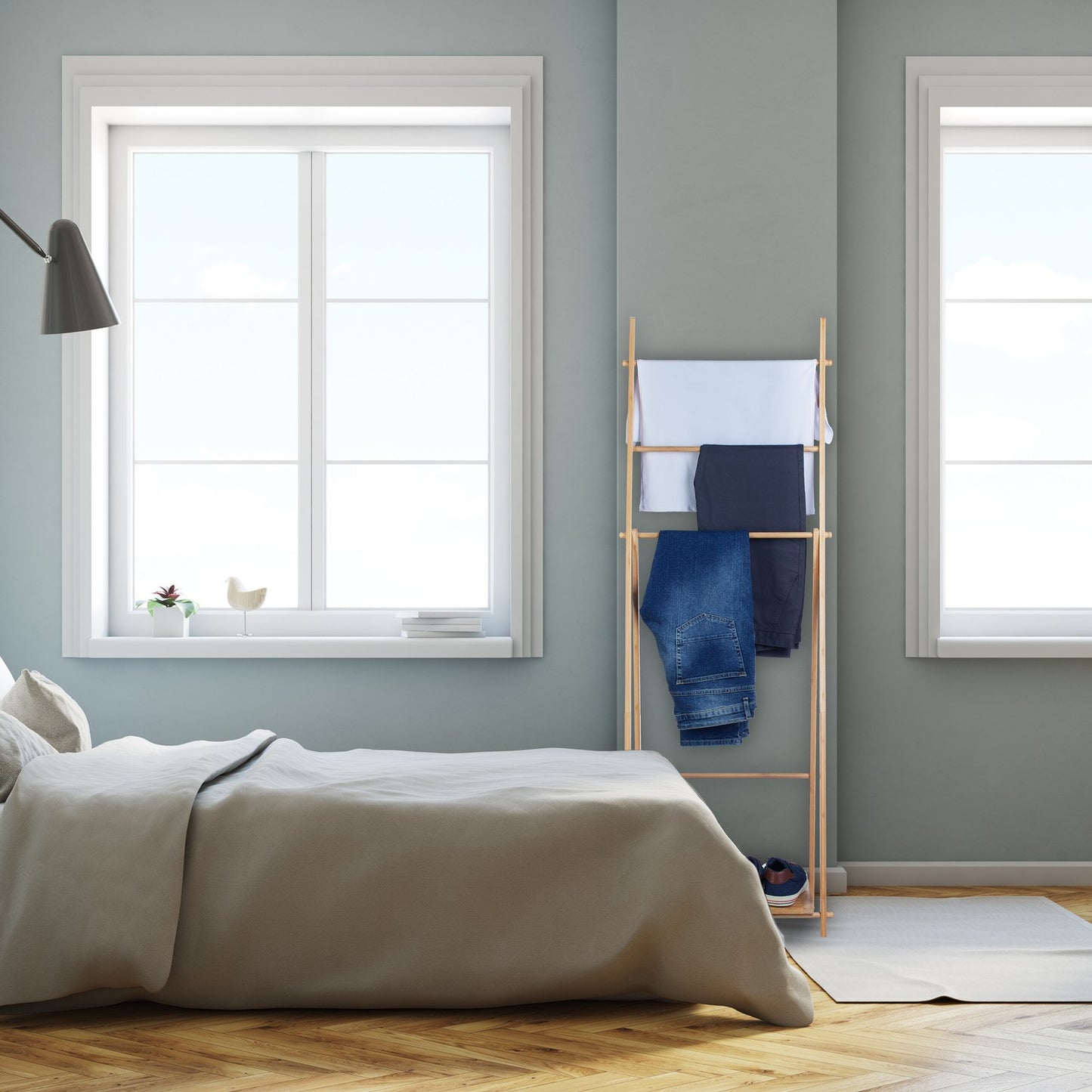 Towel rack Bamboo 4 Rods