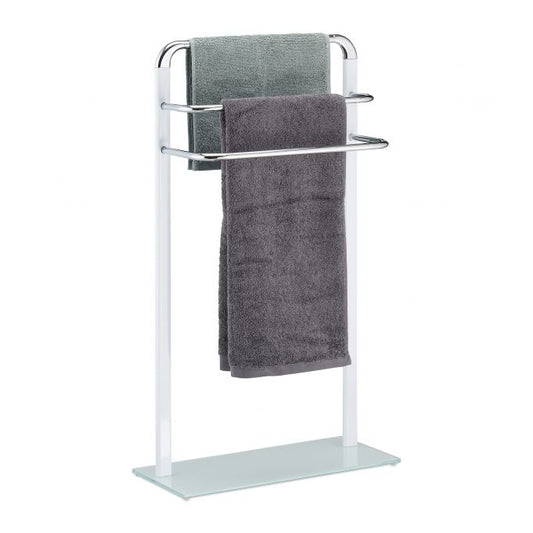 Towel rack frosted glass/chrome