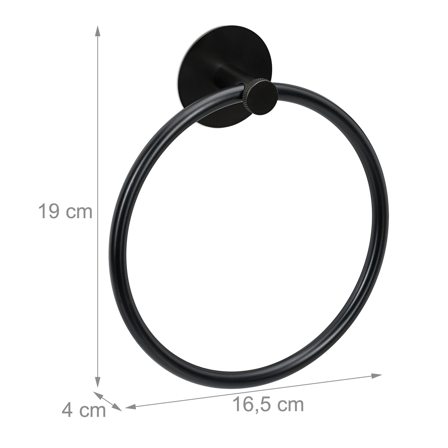 Towel ring black
