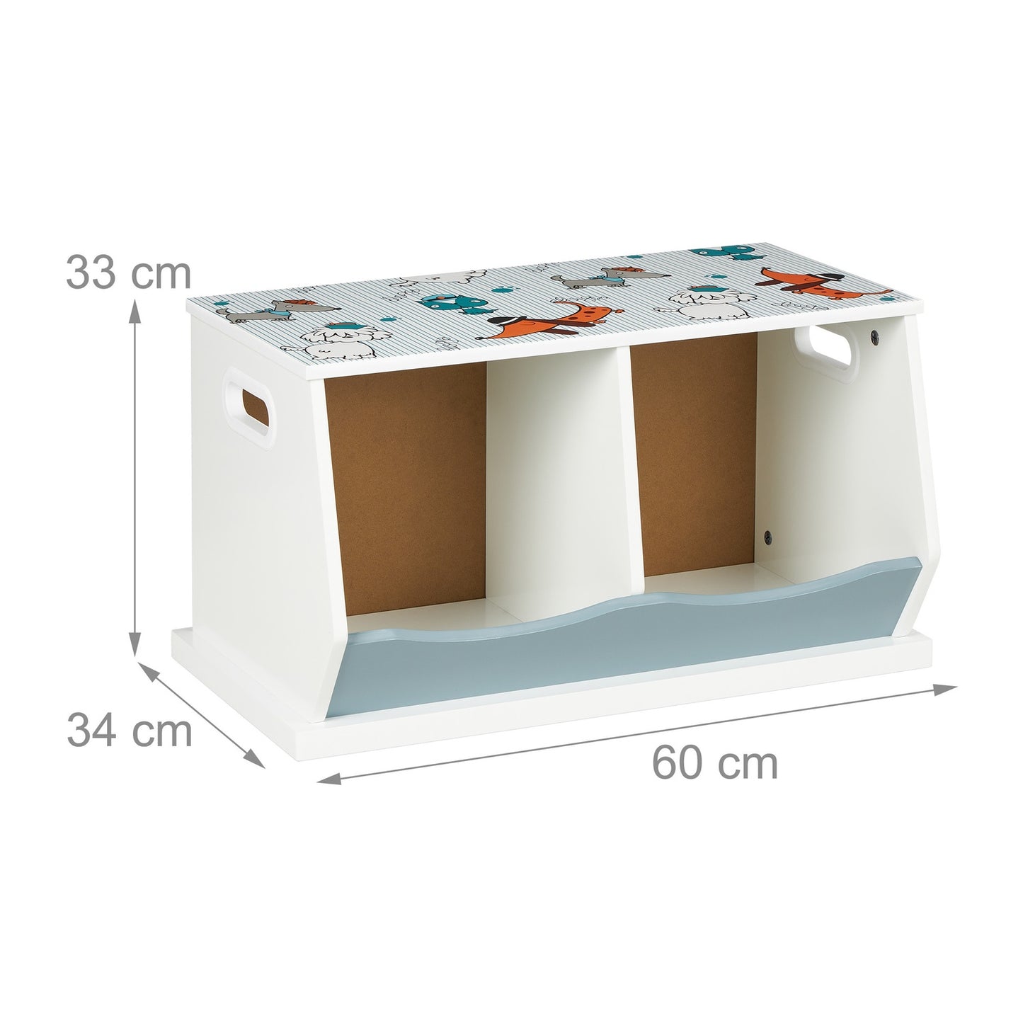 Toy Storage with 2 Compartments