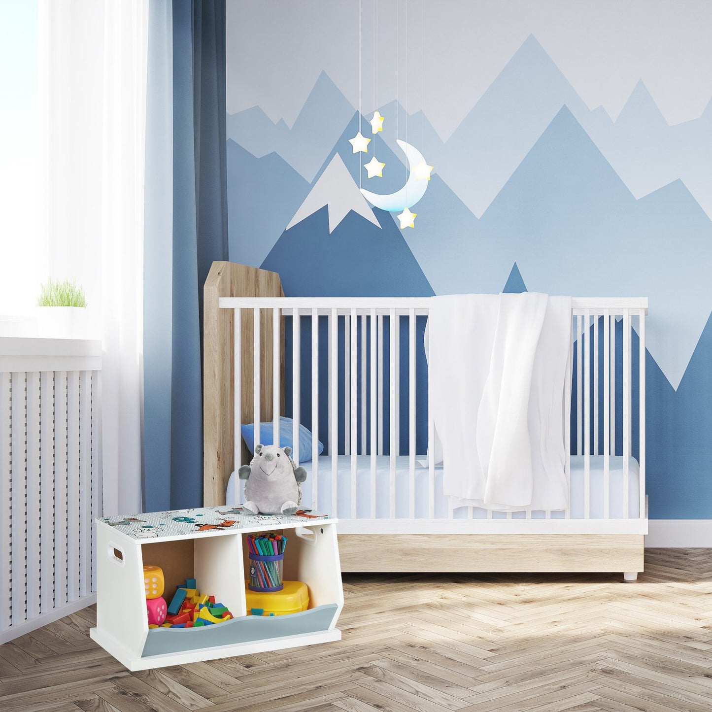 Toy Storage with 2 Compartments