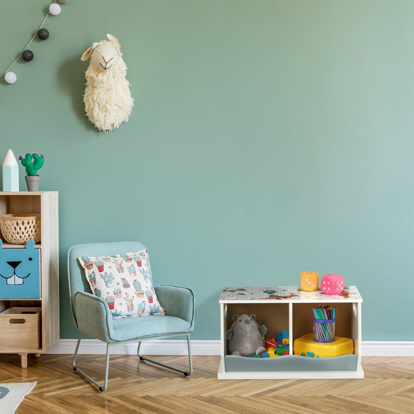 Toy Storage with 2 Compartments