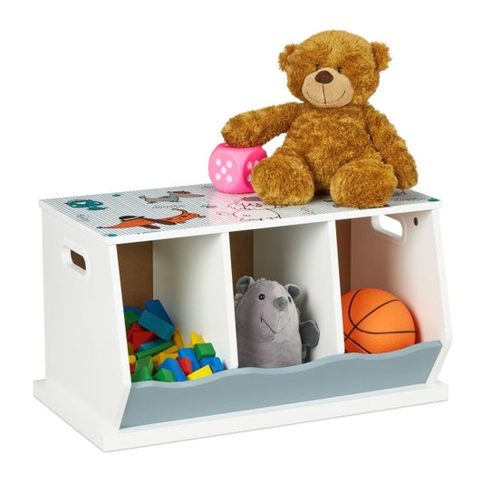 Toy Storage with 3 Compartments