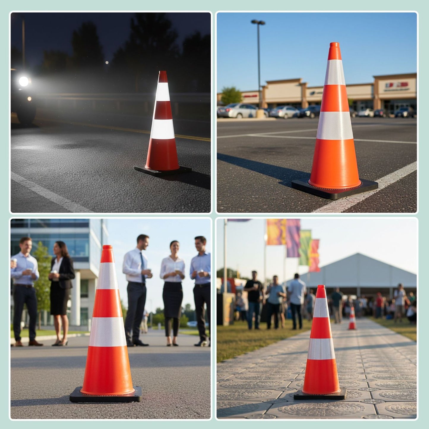 Traffic Cone 75 cm – Heavy Duty, Reflective Stripes