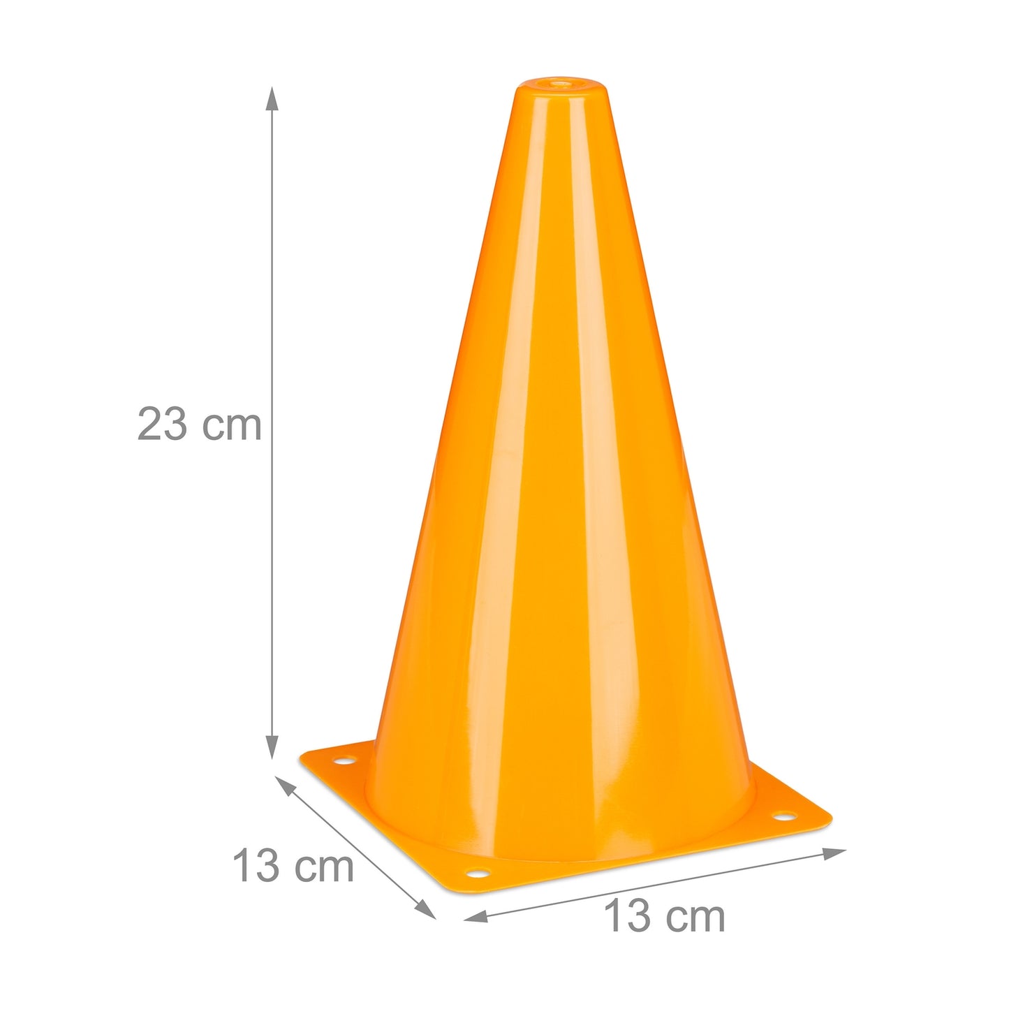 Traffic cone orange set at 16