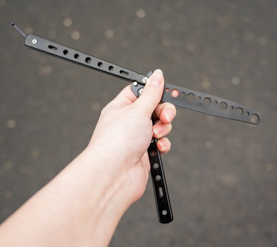 Training butterfly knife - black