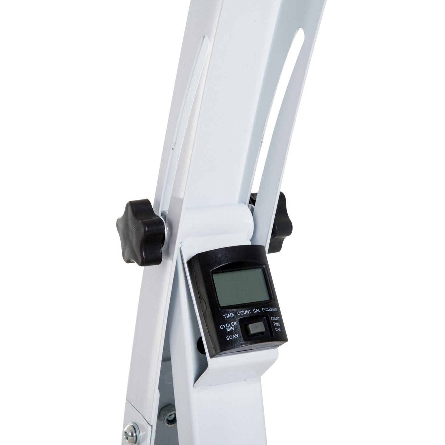 Training pedal trainer in steel for seniors, 40x42.5x100 cm, white