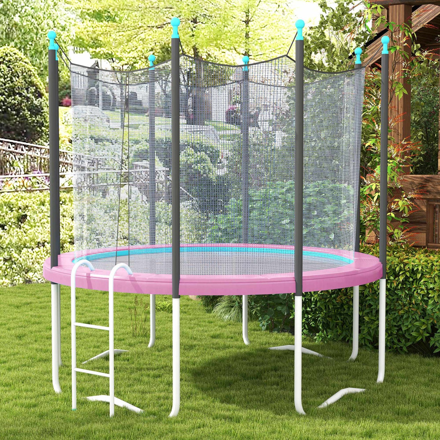 Trampoline Edge Cover, Waterproof, Tear-Resistant, 244cm, Pink