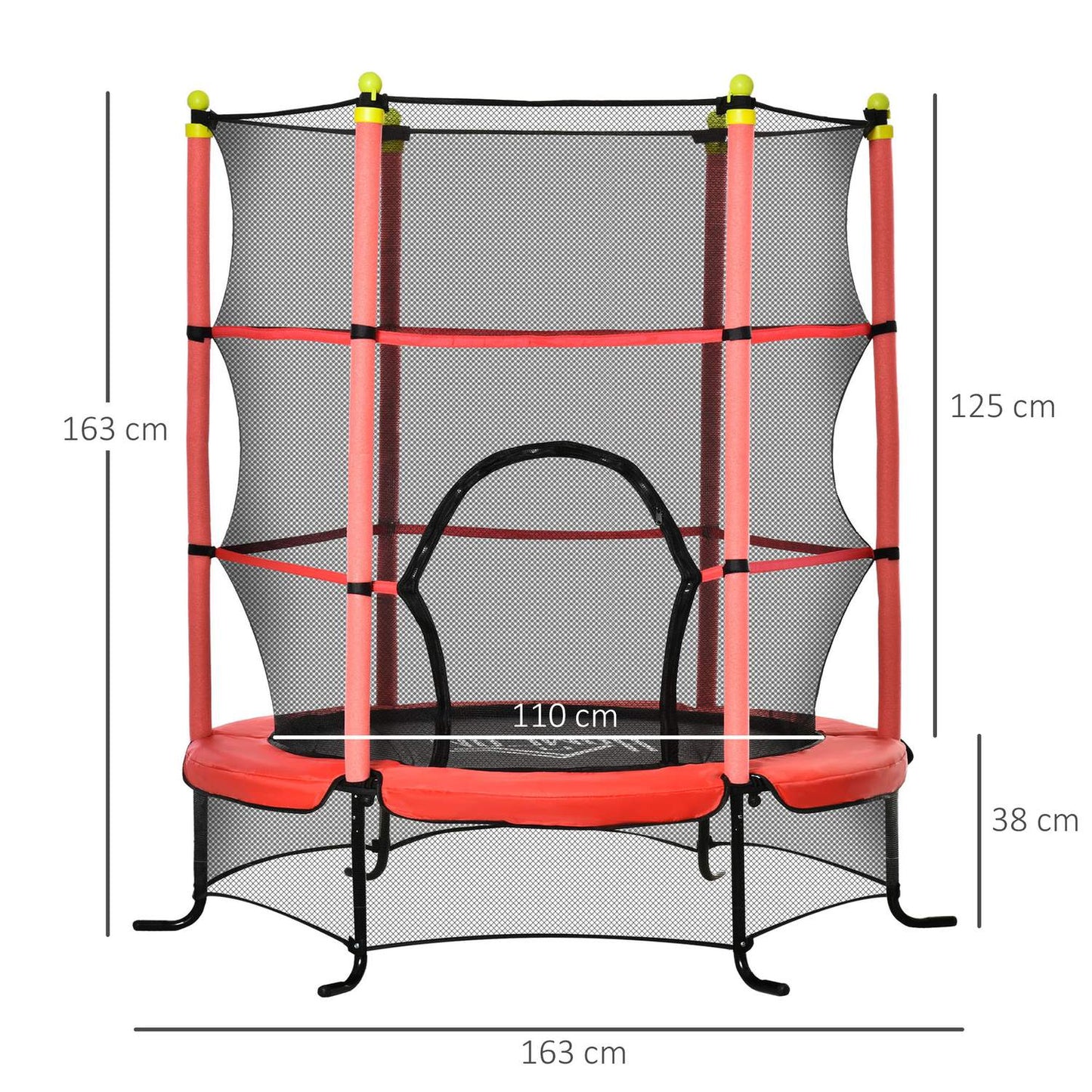 Mini Garden trampoline with safety net, Ø163 cm, Up to 50 kg