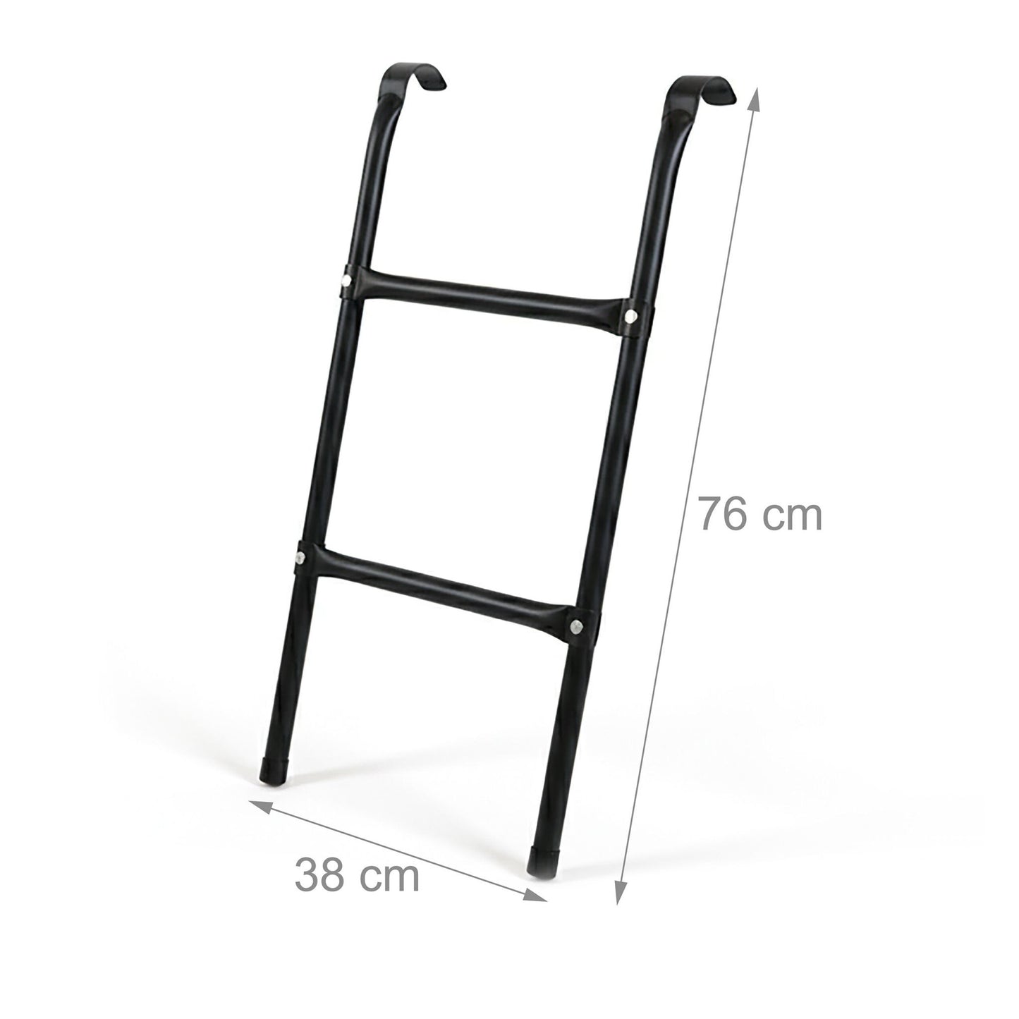Trampoline Ladder, Black Steel, Hook-On Design