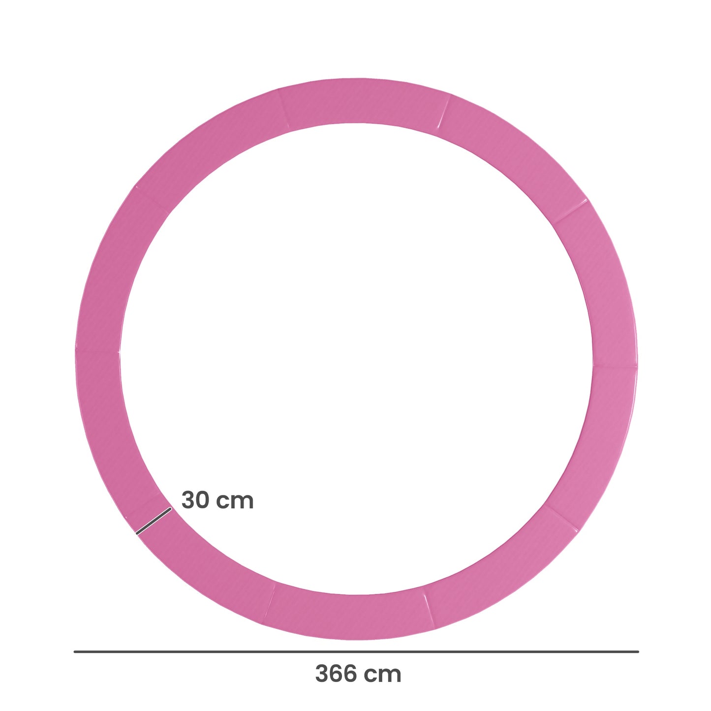 Trampoline Pad Cover, Waterproof, Tear-Resistant, Ø366 cm, Pink