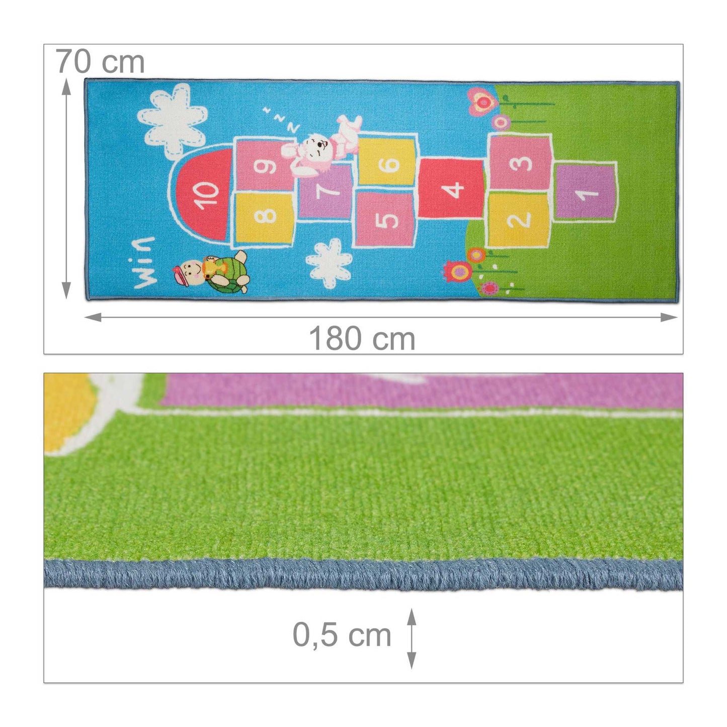 Trampoline for children 180 x 70 cm