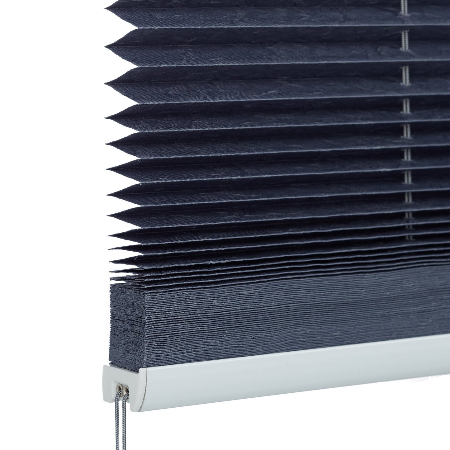 Translucent Grey Pleated Blinds – No Drill, Polyester