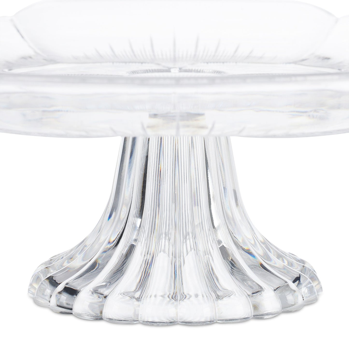 Transparent Cake Stand with Floral Design