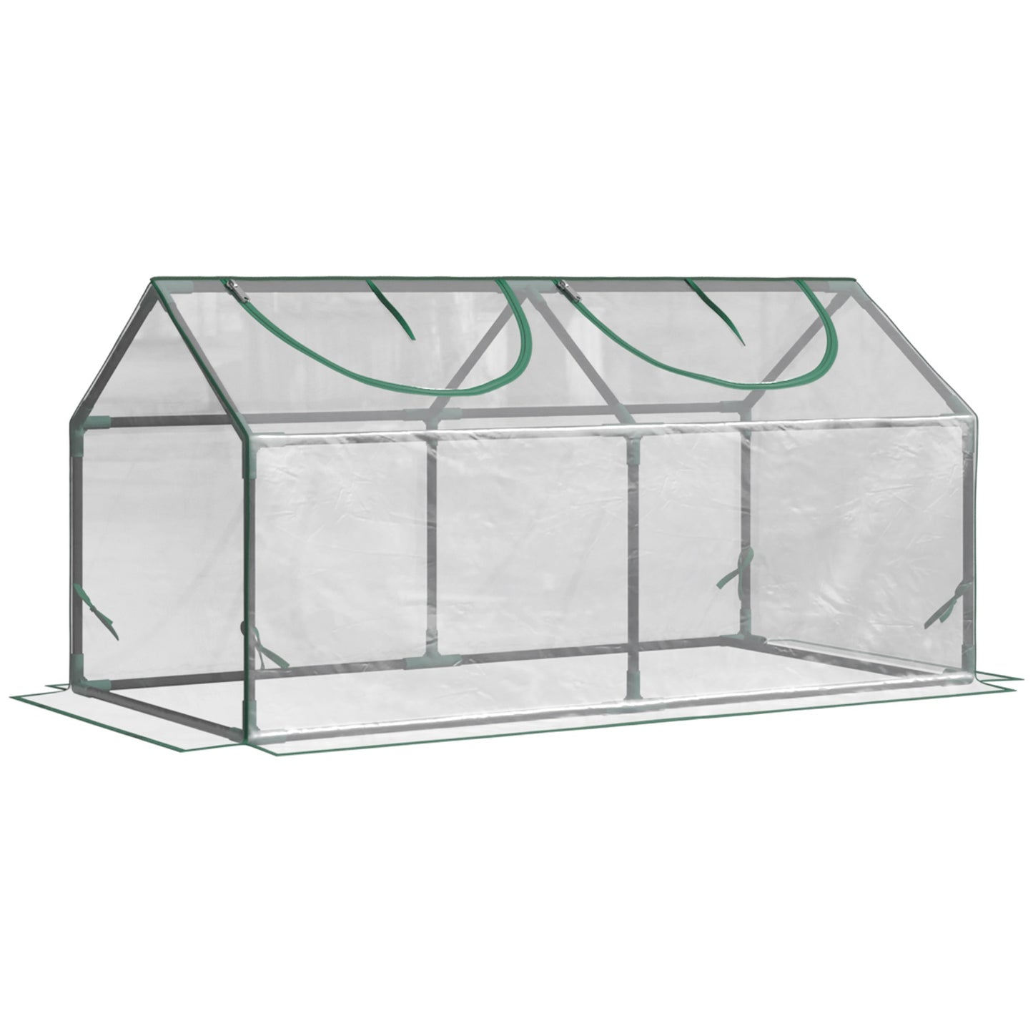 Transparent PVC greenhouse with window - 120x60x60 cm
