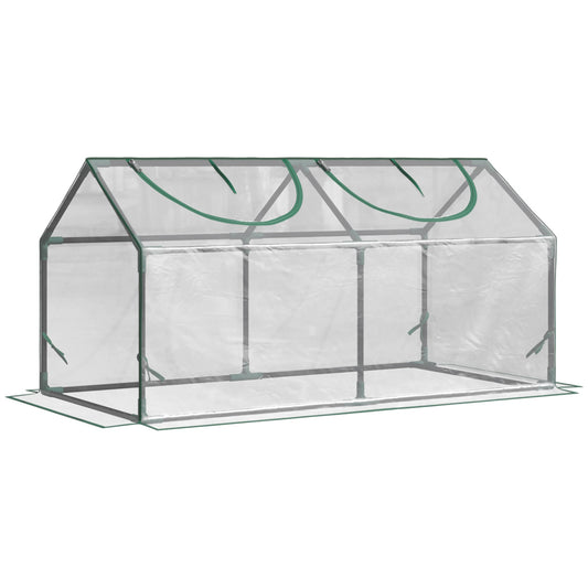 Transparent PVC greenhouse with window - 120x60x60 cm