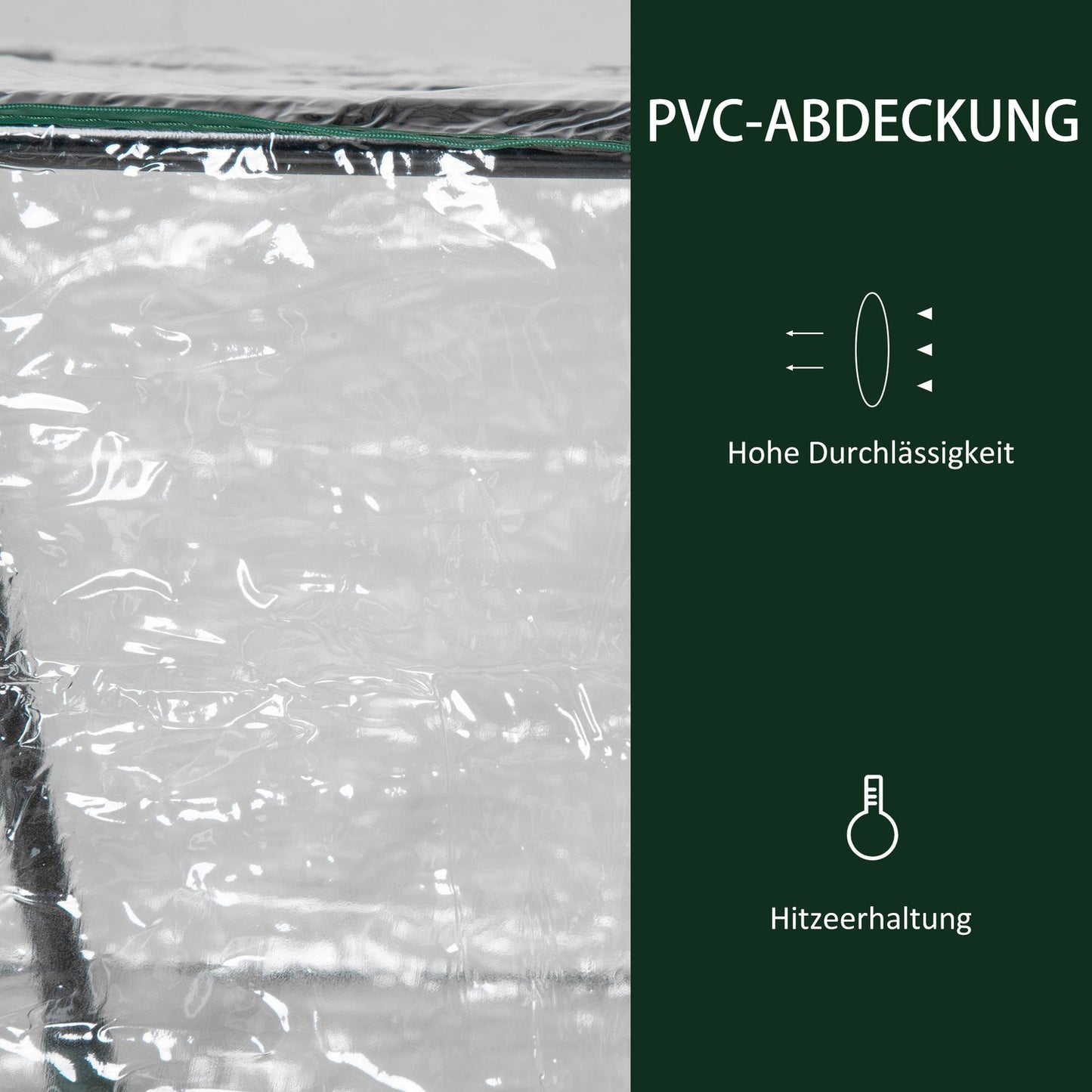 Transparent PVC greenhouse with window - 120x60x60 cm