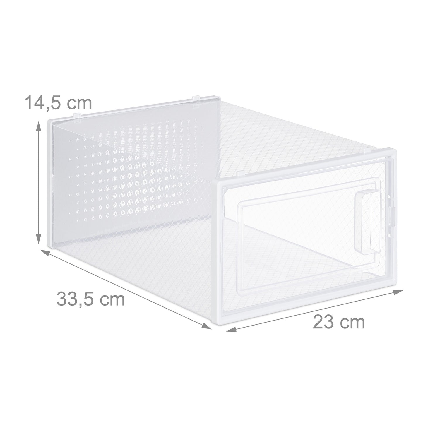 Transparent Shoe Storage Boxes, Set of 12