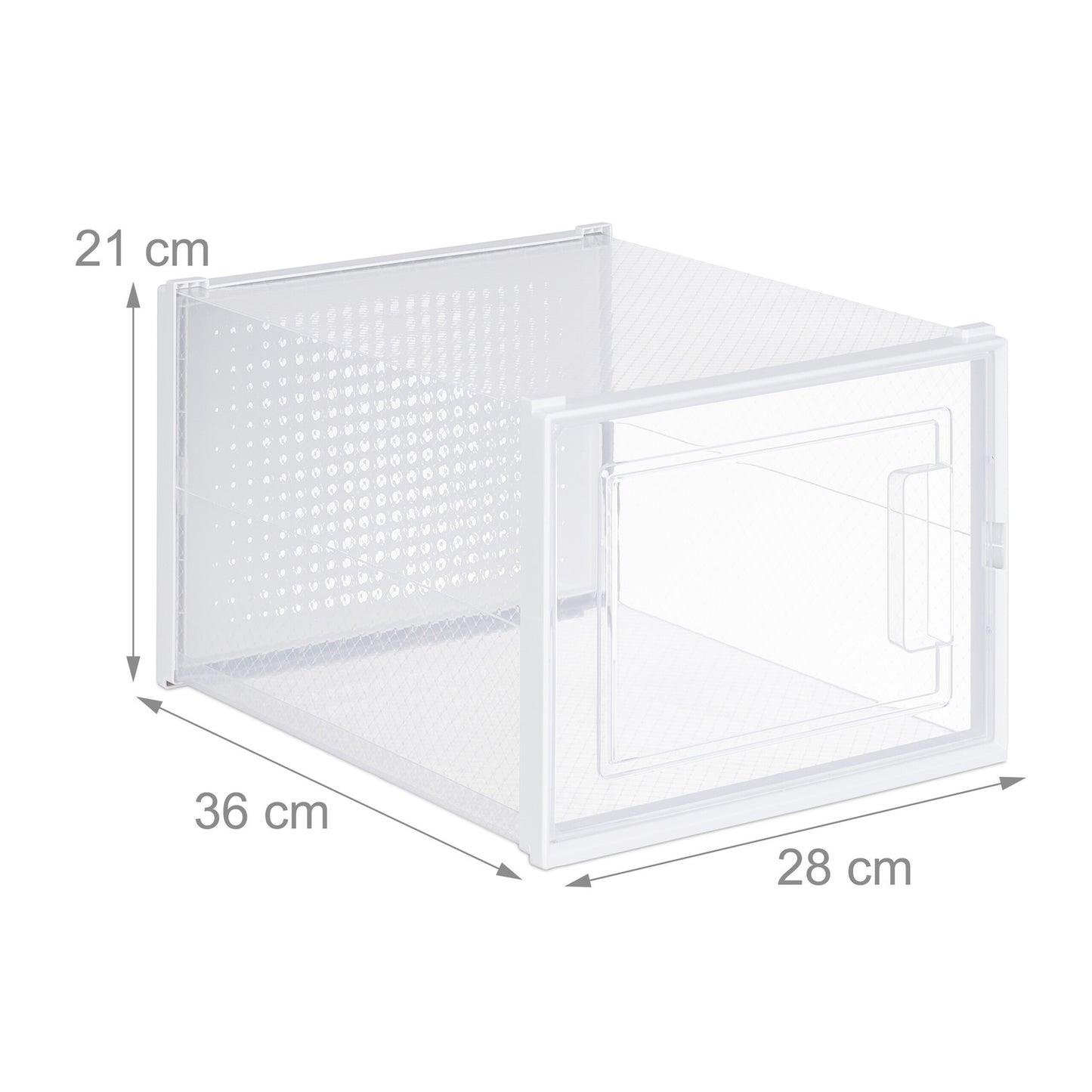Transparent Shoe Storage Boxes, Set of 6