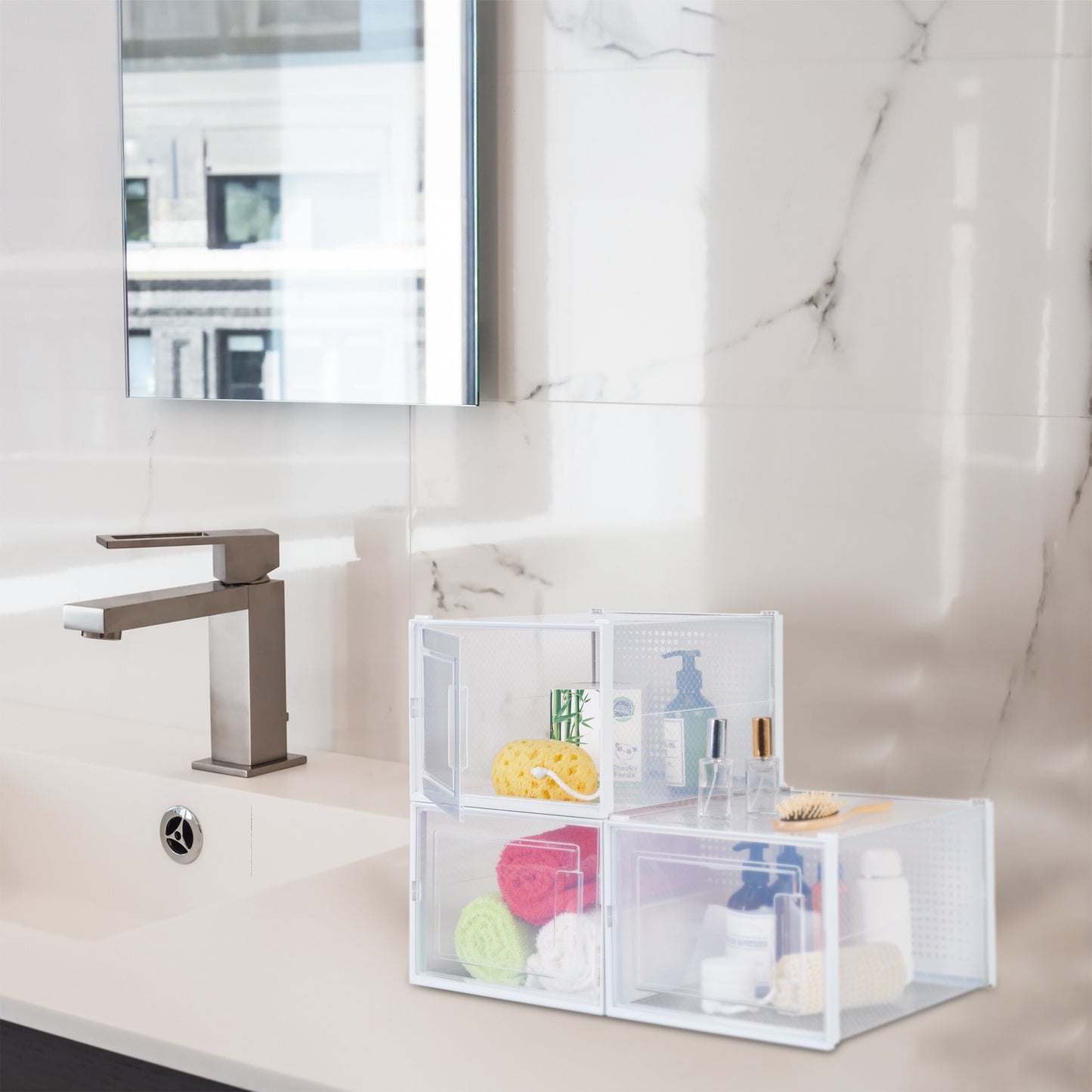 Transparent Shoe Storage Boxes, Set of 6