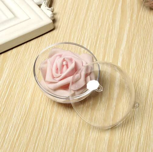 Transparent baubles 10cm set of 10 Ruhhy 22277
