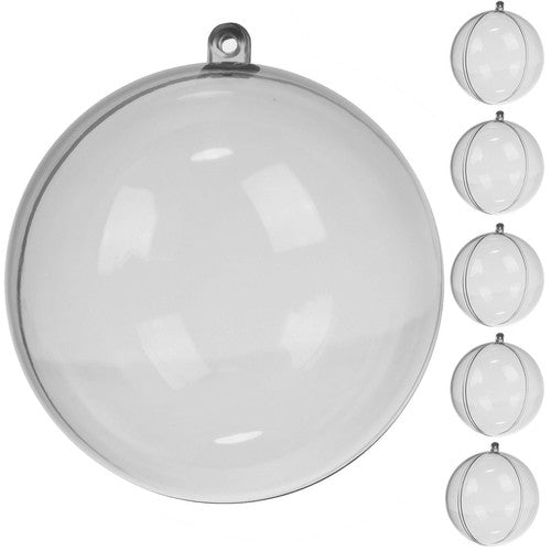 Transparent baubles 10 cm - set of 5 Ruhhy 22276