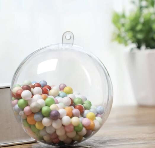 Transparent baubles 10 cm - set of 5 Ruhhy 22276