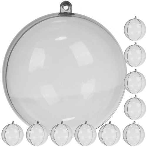 Transparent baubles 12 cm, set of 10 Ruhhy 22279