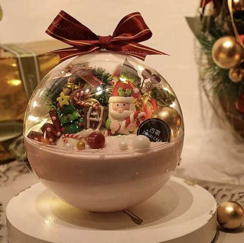 Transparent baubles 12 cm, set of 10 Ruhhy 22279