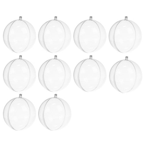 Transparent baubles 12 cm, set of 10 Ruhhy 22279