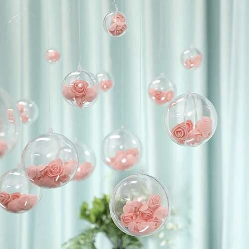 Transparent baubles 12 cm, set of 10 Ruhhy 22279