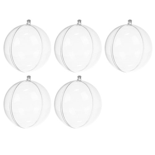 Transparent baubles 12 cm - set of 5 Ruhhy 22278