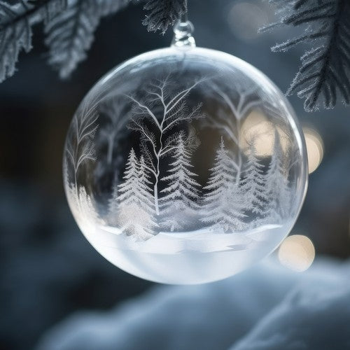 Transparent baubles 12 cm - set of 5 Ruhhy 22278