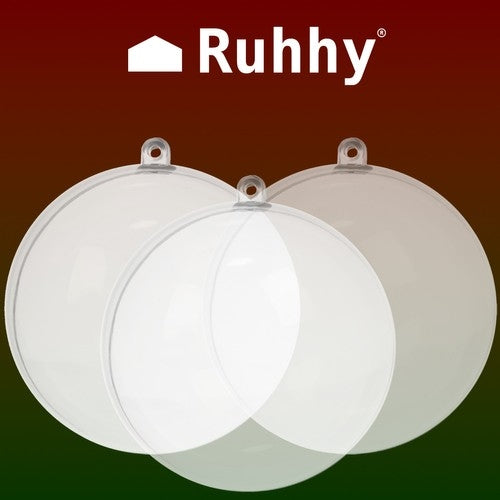 Transparent baubles 12 cm - set of 5 Ruhhy 22278