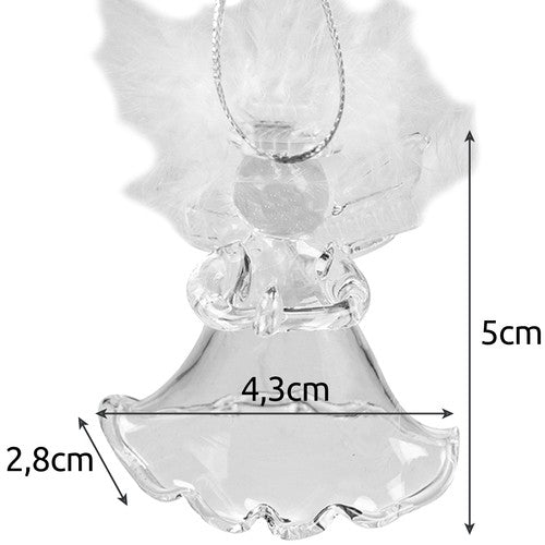 Transparent baubles - angels, 6 pcs. Ruhhy 22497