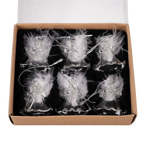 Transparent baubles - angels, 6 pcs. Ruhhy 22497