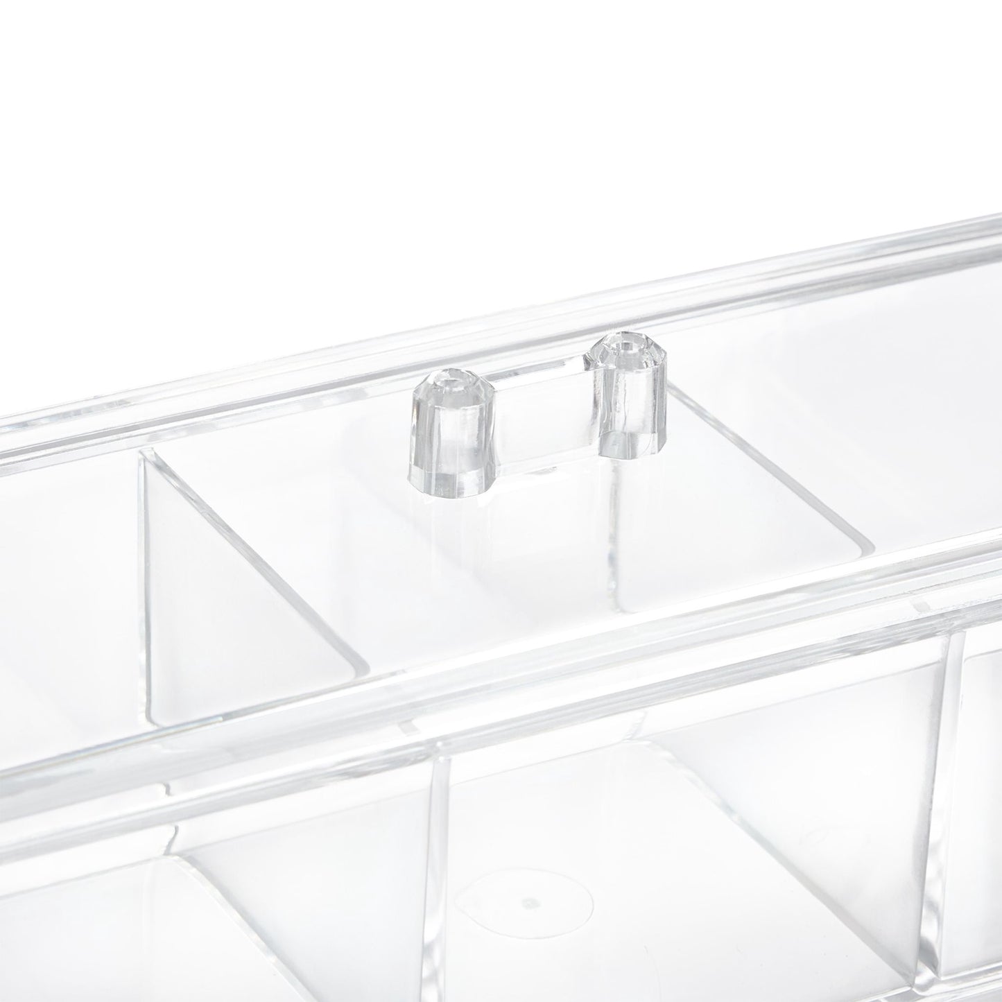 Transparent tea box with 3 compartments