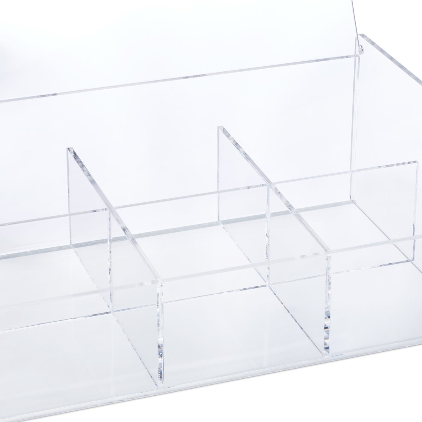 Transparent tea box with 6 compartments