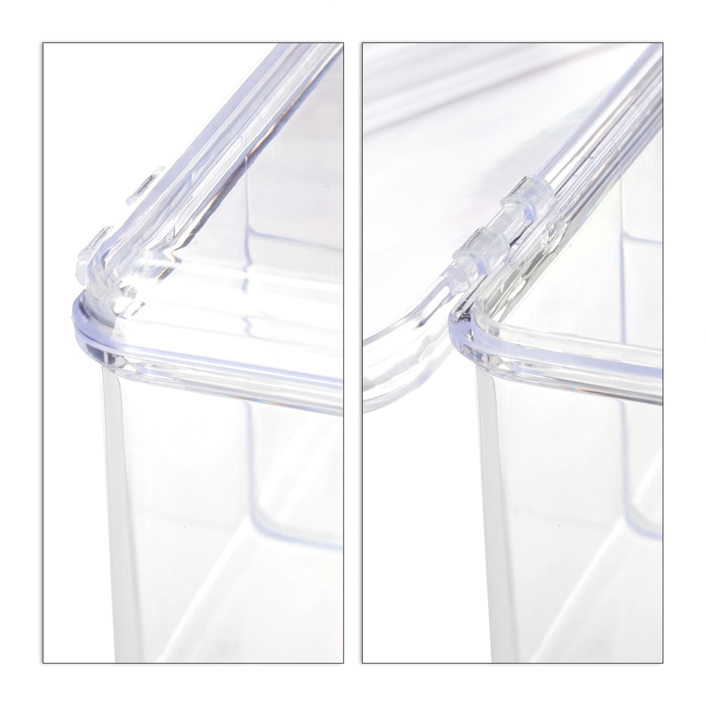 Transparent tea box with 6 compartments