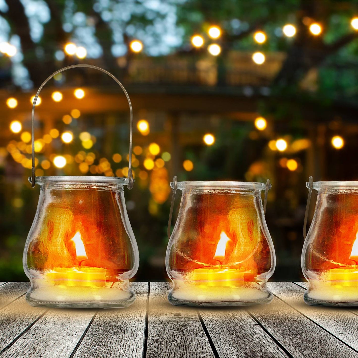 Transparent wind light set of 12
